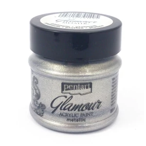 Akrilfesték Glamour metál 50ml Pentart - platinum