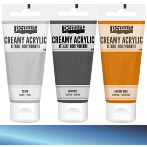 Akrilfesték krémes Pentart metál 60ml kék