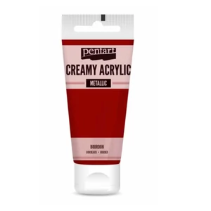 Akrilfesték krémes Pentart metál 60ml bordó