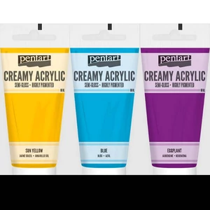 Akrilfesték krémes Pentart selyemfényű 200ml - fekete