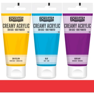 Akrilfesték krémes Pentart selyemfényű 60ml - piros