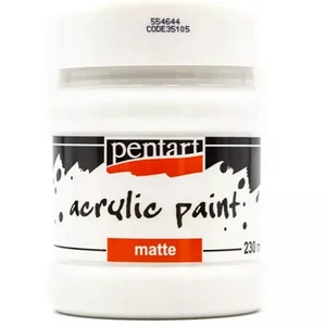 Akrilfesték matt 230ml Pentart titánfehér