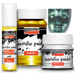 Akrilfesték metál 100ml Pentart zöldeskék