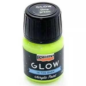 Akrilfesték sötétben világító Pentart Glow 30ml limezöld 6140