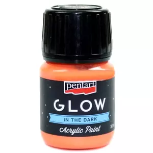 Akrilfesték sötétben világító Pentart Glow 30ml narancs 6141
