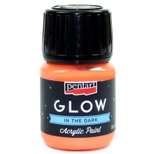 Akrilfesték sötétben világító Pentart Glow 30ml narancs 6141