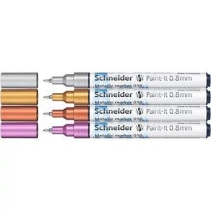 Akrilmarker 0,8mm Schneider Metálfényű 0,8mm, Paint-It 010 4 különböző szín