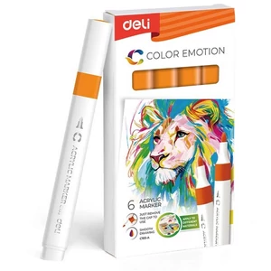 Akrilmarker /23 Orange Deli 3,0mm-es kerek hegy