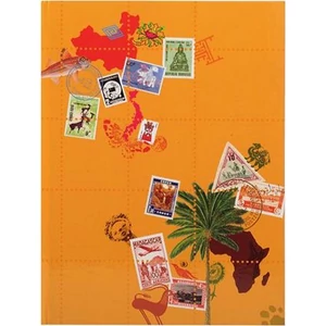 Album bélyeggyűjtő Exacompta 22,5x30,5 cm, 8 lap,Globe Trotter vegyes színek