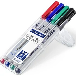 Alkoholmentes marker Staedtler Lumocolor 316 F' 0,6mm OHP 4színű Írószerek STAEDTLER 316 WP4