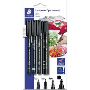 Alkoholos marker 4 Staedtler Lumocolor fekete TS60BK5