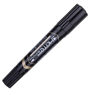 Alkoholos marker, Deli 1.5/1-6mm, kétvégű, fekete ES555 BLACK