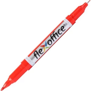Alkoholos marker Flexoffice PM01' 0,4-1,0mm kúpos kétvégű piros Írószerek FLEXOFFICE FO-PM01RED