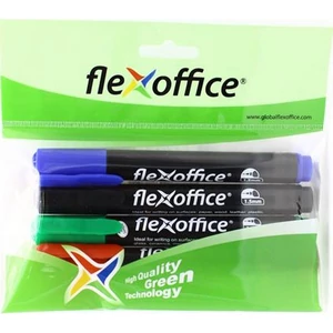 Alkoholos marker Flexoffice PM03' 1,5mm kúpos hegyű 4színű Írószerek FLEXOFFICE FO-PM03SET