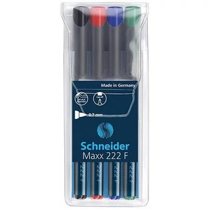 Alkoholos marker Schneider Maxx 220 F OHP 0,7mm 4színű készlet Írószerek SCHNEIDER 112294