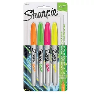 Alkoholos marker Sharpie FINE Marker permanent set/4db F 0.9 mm Neon Color Narancs-Zöld-Pink-Sárga