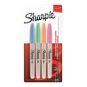 Alkoholos marker Sharpie FINE Marker permanent set/4db F 0.9 mm Pastel Color Narancs-Zöld-Pink-Kék