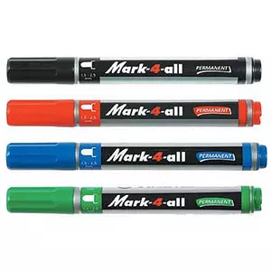 Alkoholos marker Stabilo Mark-4-all 1,5-2,5mm kúpos hegyű piros Írószerek STABILO 651/40