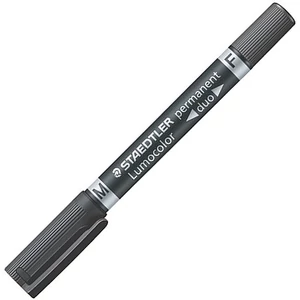 Alkoholos marker Staedtler Lumocolor Duo F/M 0,6/1,5mm kúpos feke Írószerek STAEDTLER 348-9
