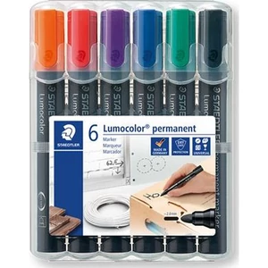 Alkoholos marker Staedtler készlet, 2 mm, kúpos,Lumocolor 352 6 különböző szín