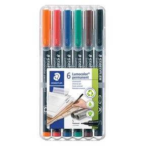 Alkoholos marker Staedtler Lumocolor 313 S OHP 0,4mm tűhegyű 6szín Írószerek STAEDTLER 313 WP6