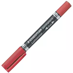 Alkoholos marker Staedtler Lumocolor Duo F/M 0,6/1,5mm kúpos piro Írószerek STAEDTLER 348-2