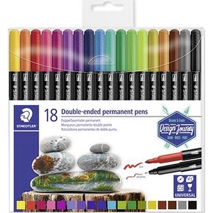 Alkoholos marker Staedtler Twin-tip 0,4/2mm 18színű Írószerek STAEDTLER 3187 TB18
