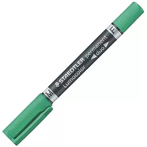 Alkoholos marker Staedtler Lumocolor Duo F/M 0,6/1,5mm kúpos zöld Írószerek STAEDTLER 348-5