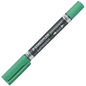 Alkoholos marker Staedtler Lumocolor Duo F/M 0,6/1,5mm kúpos zöld Írószerek STAEDTLER 348-5