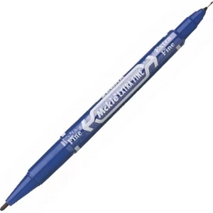 Alkoholos marker Zebra 0,5/1,0 mm, kétvégű,Mckie Extra Fine kék