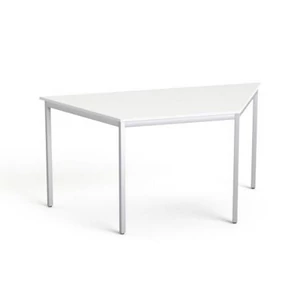 Általános asztal fémlábbal trapéz alakú 75x150/75cm MAYAH Freedom SV-41 fehér
