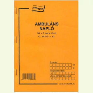 Ambuláns Napló C.3410-5. 50x2 lap