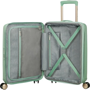 American Tourister kabinbőrönd Soundbox Spinner 55/20 Tsa Exp 88472/7743-Almond Green/Gold