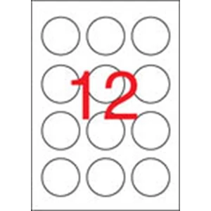 Etikett Apli körcímke 60mm fehér 100lap/csomag Apli 1244 minőségi etikettek