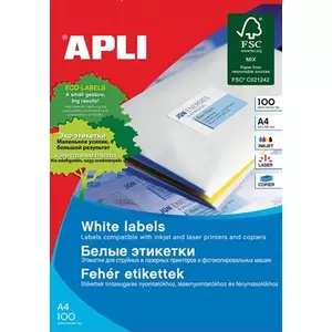 Etikett Apli 105x37 zöld 2 pályás 01598