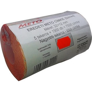Árazószalag 22x12 mm Meto piros 5 db/cs