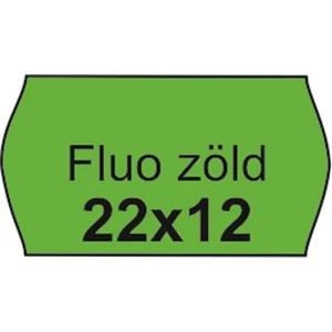 Árazószalag 22x12 zöld FLUO zöld IS2212FZ