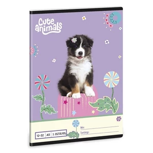 Ars Una Füzet 12-32 Vonalas 26 A/5 Cute Animals  Aussie 26' 53605283 prémium minőség