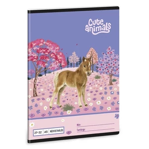 Ars Una Füzet 27-32 Kockás 26 A/5 Cute Animals Horse 26' 53635266 prémium minőség