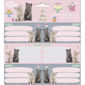 Ars Una Füzetcímke 6x3db Cute Animals-Tea Party 26'