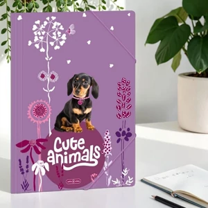 Ars Una Gumis mappa A4 24' Cute Animals Puppy Tacskó 50213696 350gr vastag kartonból