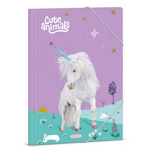 Ars Una Gumis mappa A4 25 Cute Animals Unicorn 50214488 350gr vastag kartonból