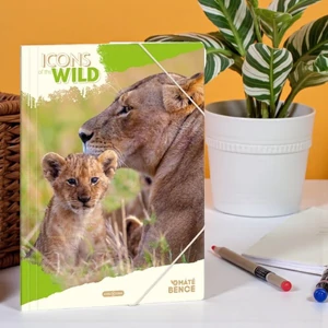 Ars Una Gumis mappa A4 25 Icons Of The Wild-Lions 50215041 350gr vastag kartonból