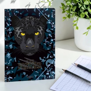 Ars Una Gumis mappa A4 26' Black Panther 50215294 350gr vastag kartonból