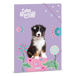Ars Una Gumis mappa A4 26' Cute Animals  Aussie 50215287 350gr vastag kartonból