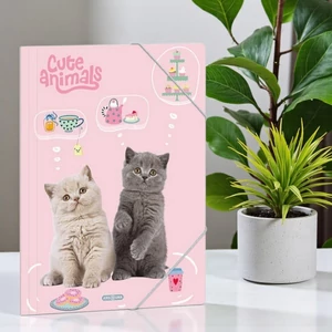 Ars Una Gumis mappa A4 26' Cute Animals Tea Party 50215324 350gr vastag kartonból