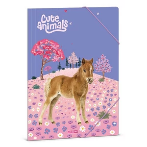 Ars Una Gumis mappa A4 26' Cute Animals Horse 50215263 50215263 350 g vastag kartonból