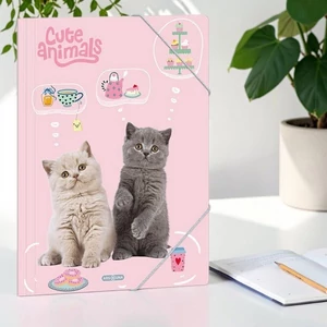 Ars Una Gumis mappa A4 26' Cute Animals Tea Party 50215324 350gr vastag kartonból