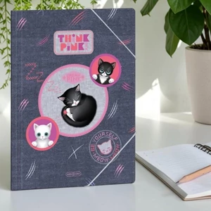Ars Una Gumis mappa A4 Think Pink  26' 50215195  350gr vastag kartonból