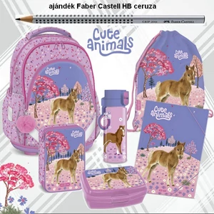 Iskolatáska szett Ars Una 26 Animals-Horse iskolatáska, tornazsák uzsidoboz, gumis mappa,kulacs,tolltartó